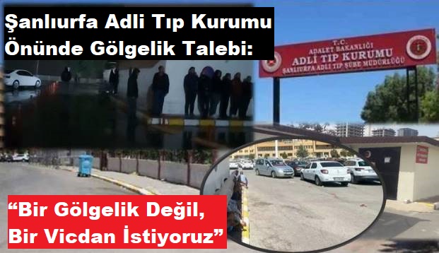 Şanlıurfa Adli Tıp Kurumu Önünde Gölgelik Talebi: “Bir Gölgelik Değil, Bir Vicdan İstiyoruz”