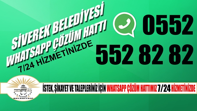 Siverek Belediyesi Whatsapp Çözüm Hattı Kurdu