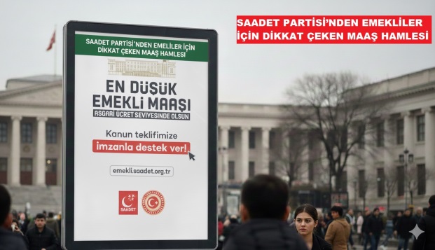 SAADET PARTİSİ’NDEN EMEKLİLER İÇİN DİKKAT ÇEKEN MAAŞ HAMLESİ